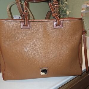 Dooney & Bourke Tan Pebbled Leather Tote